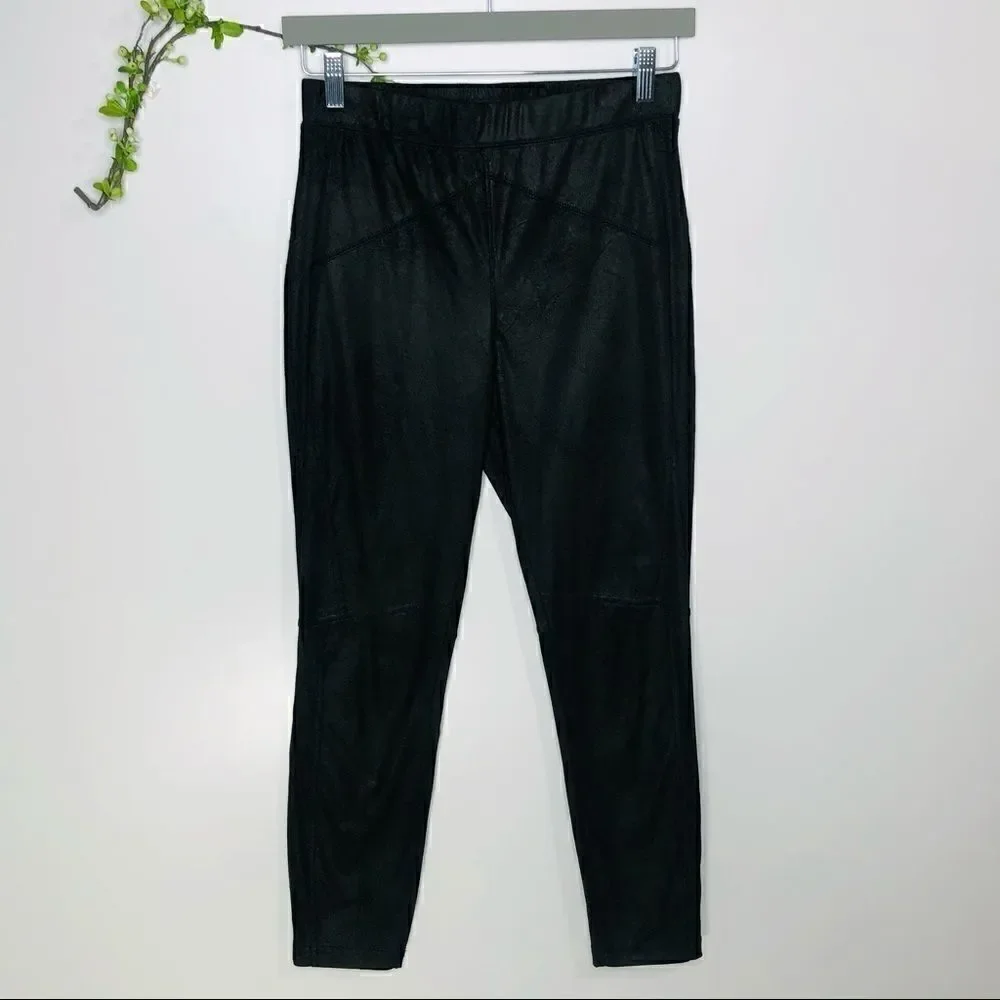 Free People Vegan Suede Black Leggings